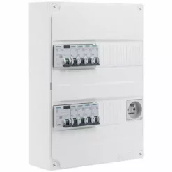 Tableau électrique Pré-équipé 2 Rangées 26 Modules 8 Disjoncteurs 2 Interrupteurs Différentiels + Prise 2P+T - SIEMENS - SIEMENS