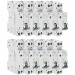 Lot De 10 Disjoncteurs électriques Phase + Neutre 20A - SIEMENS - SIEMENS