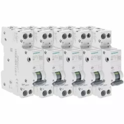 Lot De 5 Disjoncteurs électriques Phase + Neutre 2A - SIEMENS - SIEMENS
