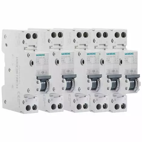 Lot De 5 Disjoncteurs électriques Phase + Neutre 16A - SIEMENS - SIEMENS 1 Lot De 5 Disjoncteurs électriques Phase + Neutre 16A - SIEMENS - SIEMENS