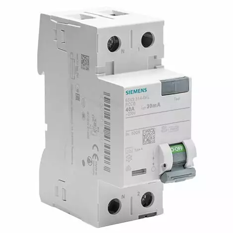 Interrupteur Différentiel 30 MA 40 A Type A - SIEMENS - SIEMENS 2 Interrupteur Différentiel 30 MA 40 A Type A - SIEMENS - SIEMENS – Image 2