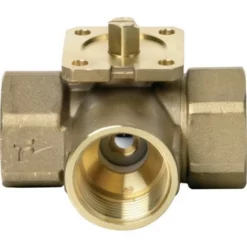 Vanne à Boisseau Sphérique PN40 3 Voies DN15 KVS 1,6 Réf VBI61.15-1.6 / BPZ:VBI61.15-1.6 SIEMENS, Laiton, BPZ, 84813099, 1/2", Vanne 3 Voies, 1.6