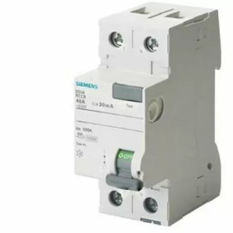 SIEMENS Pure Differential Switch 2 Poles 63a 30ma Type Ac 5sv43160 5sv4316-0 1 SIEMENS Pure Differential Switch 2 Poles 63a 30ma Type Ac 5sv43160 5sv4316-0