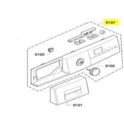 TABLEAU DE BORD COMPLET SANS POIGNEE POUR SECHE LINGE SIEMENS - 00671426