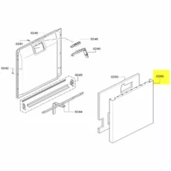 PANNEAU DE PORTE AVANT POUR LAVE VAISSELLE SIEMENS - 00681719 -SIEMENS Soldes 13331500 3