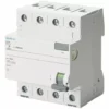 Siemens Interrupteur Différentiel Pur 4 Pôles 40A 30mA AC Type 4 Modules 5SV43440