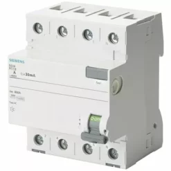 Siemens Interrupteur Différentiel Pur 4 Pôles 40A 30mA AC Type 4 Modules 5SV43440