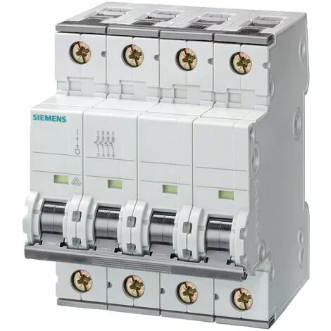 Interrupteur Magnétothermique Siemens 4P 16A 15kA Type C 4 Modules 1 Interrupteur Magnétothermique Siemens 4P 16A 15kA Type C 4 Modules