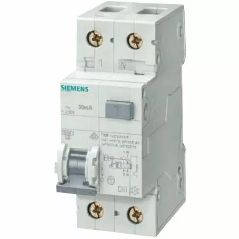 Siemens 1P+N 10A 30mA Disjoncteur Différentiel Type A 4,5kA 2 Modules 5SU13537KK10 1 Siemens 1P+N 10A 30mA Disjoncteur Différentiel Type A 4,5kA 2 Modules 5SU13537KK10