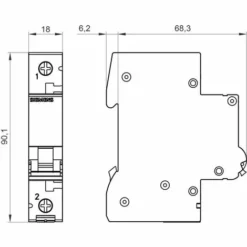 Siemens 5SL41026 5SL4102-6 Disjoncteur 1 Pôle 2 A 230 V, 400 V -SIEMENS Soldes 14479481 3