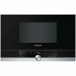 SIEMENS Micro-ondes 900w + Grill 21L INOX Tout Intégrable - Inox