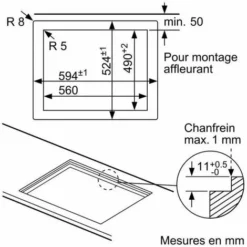 SIEMENS Table De Cuisson Gaz Verre 59cm 3 Bruleurs Avec 1 Wok 4000W StepFlame Noir - Noir -SIEMENS Soldes 14794958 3