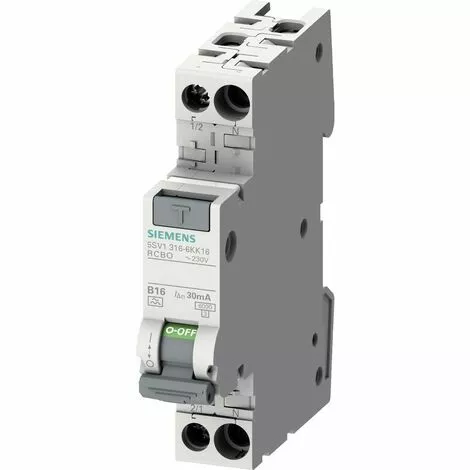 Disjoncteur Différentiel/Disjoncteur De Protection Siemens 5SV13167KK10 2 Pôles 10 A 0.03 A 230 V 1 Disjoncteur Différentiel/Disjoncteur De Protection Siemens 5SV13167KK10 2 Pôles 10 A 0.03 A 230 V