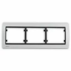 Plaque Triple Horizontale Texturé Silver Delta IRIS - SIEMENS - SIEMENS
