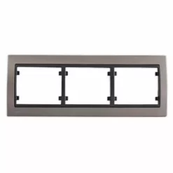 Plaque Triple Horizontale Métal Texturé Moca Delta IRIS - SIEMENS - SIEMENS