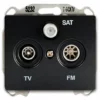 Prise TV/FM/SAT Anthracite Delta IRIS - SIEMENS - SIEMENS