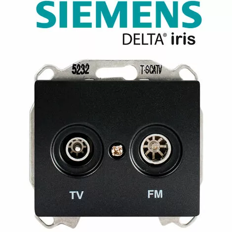 Prise TV/FM Anthracite Delta IRIS SIEMENS - SIEMENS - SIEMENS 2 Prise TV/FM Anthracite Delta IRIS SIEMENS - SIEMENS - SIEMENS – Image 2