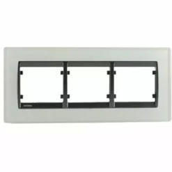 Plaque Triple Horizontale En Verre Blanc Delta IRIS - SIEMENS - SIEMENS