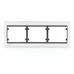 Plaque Triple Horizontale Métal Perle Blanc Delta IRIS - SIEMENS - SIEMENS