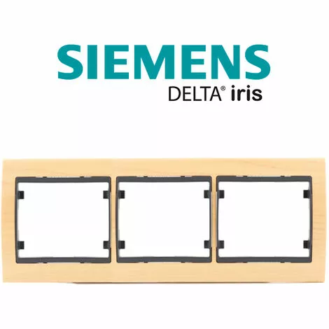 Plaque Triple Horizontale Bois Hêtre Delta IRIS - SIEMENS - SIEMENS 2 Plaque Triple Horizontale Bois Hêtre Delta IRIS - SIEMENS - SIEMENS – Image 2