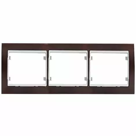 Plaque Triple Horizontale Bois Wengé Delta IRIS - SIEMENS - SIEMENS 1 Plaque Triple Horizontale Bois Wengé Delta IRIS - SIEMENS - SIEMENS