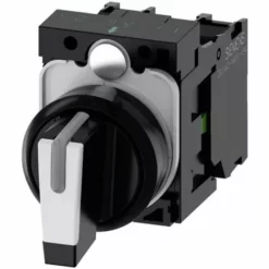 Siemens 3SU1100-2BL60-1NA0 Commutateur à Manette Collerette Plastique Noir, Blanc 2 X 45 ° 1 Pc(s)