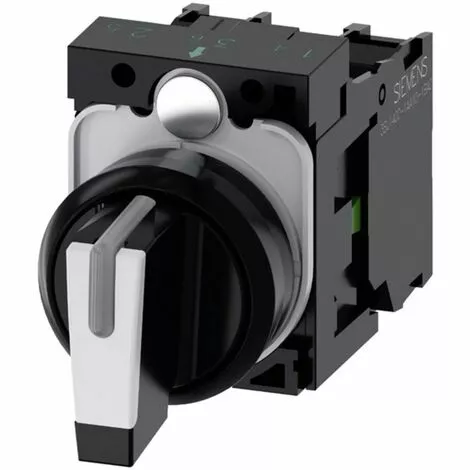 Siemens 3SU1100-2BL60-1NA0 Commutateur à Manette Collerette Plastique Noir, Blanc 2 X 45 ° 1 Pc(s) 2 Siemens 3SU1100-2BL60-1NA0 Commutateur à Manette Collerette Plastique Noir, Blanc 2 X 45 ° 1 Pc(s) – Image 2