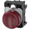 Siemens 3SU1102-6AA20-1AA0 Voyant Lumineux Plat Rouge 24 V/AC, 24 V/DC 1 Pc(s)
