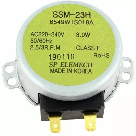 Moteur Plateau Ssm-23h 6549w1s018a Pour Micro-ondes Bosch, Four Siemens, Micro-ondes Siemens, Micro-ondes Neff, Micro-ondes Lg 1 Moteur Plateau Ssm-23h 6549w1s018a Pour Micro-ondes Bosch, Four Siemens, Micro-ondes Siemens, Micro-ondes Neff, Micro-ondes Lg
