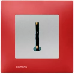 Prise Téléphone Silver Delta Viva + Plaque Rouge - SIEMENS - SIEMENS