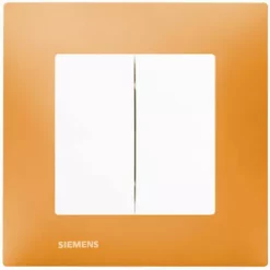 Double Va Et Vient Blanc Delta Viva + Plaque Orange - SIEMENS - SIEMENS
