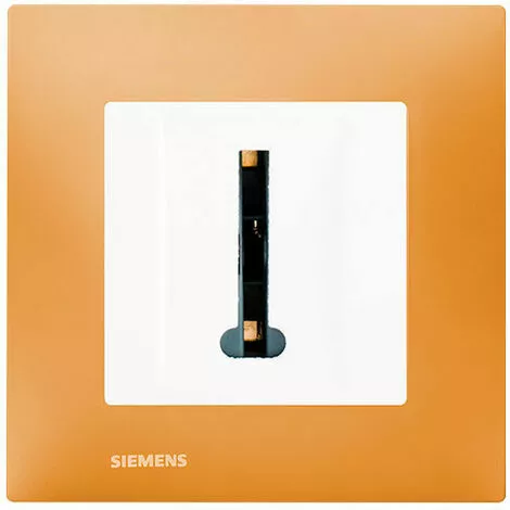Prise Téléphone Blanc Delta Viva + Plaque Orange - SIEMENS - SIEMENS 1 Prise Téléphone Blanc Delta Viva + Plaque Orange - SIEMENS - SIEMENS
