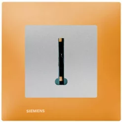 Prise Téléphone Silver Delta Viva + Plaque Orange - SIEMENS - SIEMENS
