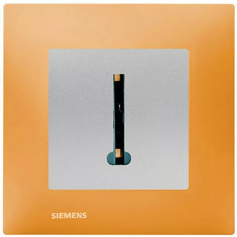 Prise Téléphone Silver Delta Viva + Plaque Orange - SIEMENS - SIEMENS 1 Prise Téléphone Silver Delta Viva + Plaque Orange - SIEMENS - SIEMENS