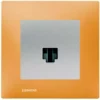 Prise RJ45 Silver Delta Viva + Plaque Orange - SIEMENS - SIEMENS
