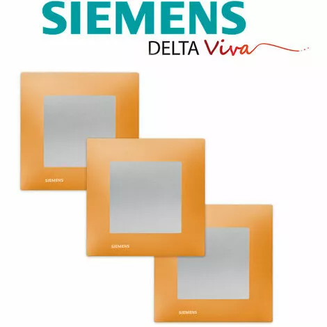 LOT De 3 Va Et Vient Silver Delta Viva + Plaques Orange - SIEMENS - SIEMENS 2 LOT De 3 Va Et Vient Silver Delta Viva + Plaques Orange - SIEMENS - SIEMENS – Image 2