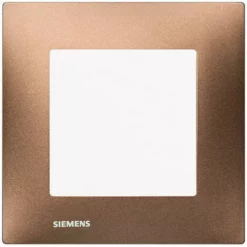 Va Et Vient Blanc Delta Viva + Plaque Métal Marron - SIEMENS - SIEMENS