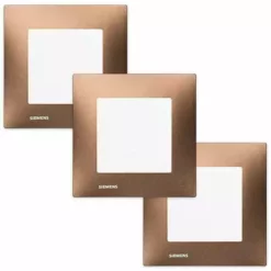 LOT De 3 Va Et Vient Blanc Delta Viva + Plaques Métal Marron - SIEMENS - SIEMENS