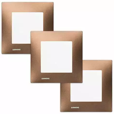 LOT De 3 Va Et Vient Blanc Delta Viva + Plaques Métal Marron - SIEMENS - SIEMENS 1 LOT De 3 Va Et Vient Blanc Delta Viva + Plaques Métal Marron - SIEMENS - SIEMENS