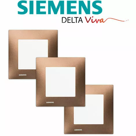 LOT De 3 Va Et Vient Blanc Delta Viva + Plaques Métal Marron - SIEMENS - SIEMENS 2 LOT De 3 Va Et Vient Blanc Delta Viva + Plaques Métal Marron - SIEMENS - SIEMENS – Image 2