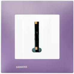 Prise Téléphone Blanc Delta Viva + Plaque Violet - SIEMENS - SIEMENS