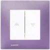 Interrupteur Volet Roulant Blanc Delta Viva + Plaque Violet - SIEMENS - SIEMENS