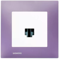 Prise RJ45 Blanc Delta Viva + Plaque Violet - SIEMENS - SIEMENS