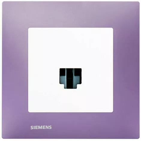 Prise RJ45 Blanc Delta Viva + Plaque Violet - SIEMENS - SIEMENS 1 Prise RJ45 Blanc Delta Viva + Plaque Violet - SIEMENS - SIEMENS