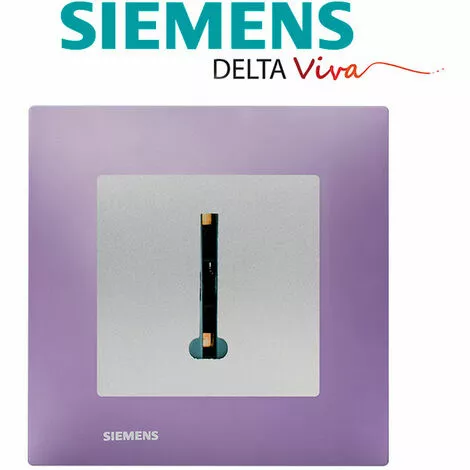 Prise Téléphone Silver Delta Viva + Plaque Violet - SIEMENS - SIEMENS 2 Prise Téléphone Silver Delta Viva + Plaque Violet - SIEMENS - SIEMENS – Image 2