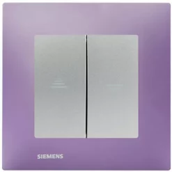 Interrupteur Volet Roulant Silver Delta Viva + Plaque Violet - SIEMENS - SIEMENS