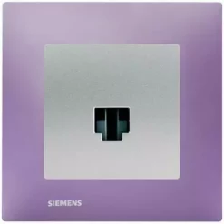 Prise RJ45 Silver Delta Viva + Plaque Violet - SIEMENS - SIEMENS