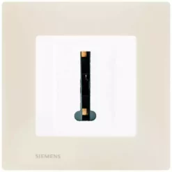 Prise Téléphone Blanc Delta Viva + Plaque Beige - SIEMENS - SIEMENS