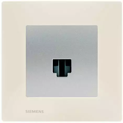 Prise RJ45 Silver Delta Viva + Plaque Beige - SIEMENS - SIEMENS 1 Prise RJ45 Silver Delta Viva + Plaque Beige - SIEMENS - SIEMENS