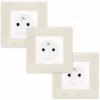 LOT De 3 Prises 2P+T Blanc Delta Viva + Plaques Beige - SIEMENS - SIEMENS